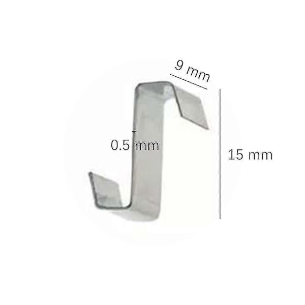 W/z Type Festeklips Hage Rustfritt Stål Drivhus Glass Reservedel[HK] W(50pcs)