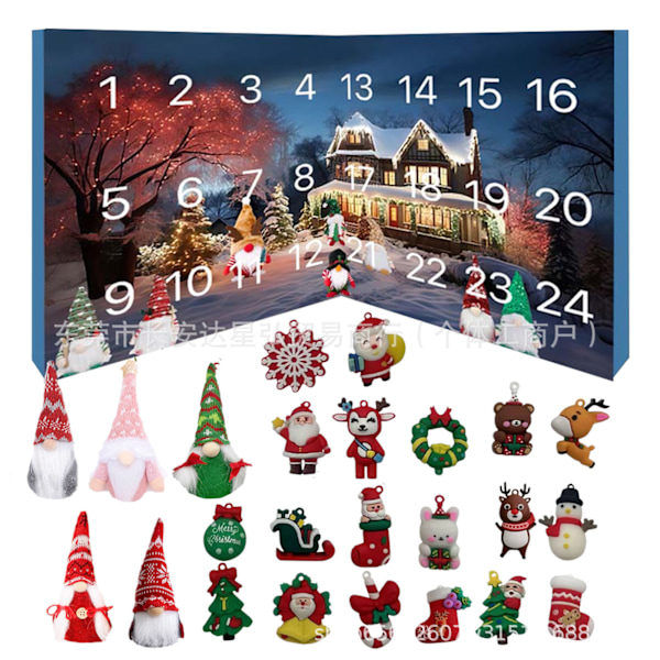 Uavhengig stasjon Hot Halloween dukke adventskalender inneholder 24 gaver juleteller blind boks