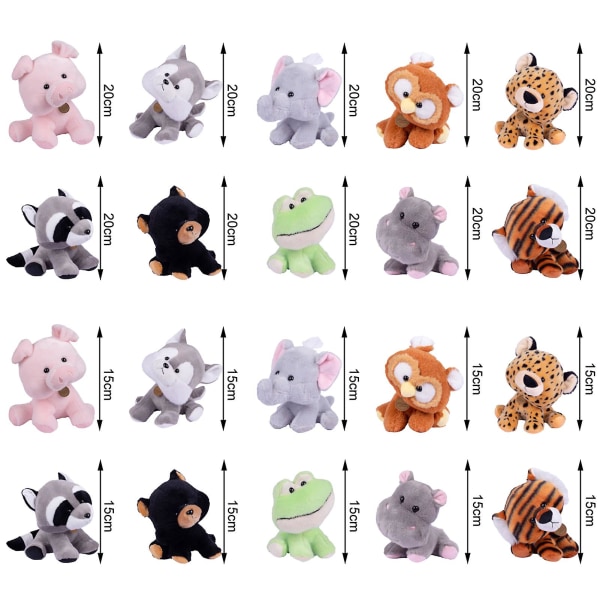 Gosedjur söt form skakande huvud design mjukt material fylld djurdocka för present Jiyuge[HK] 20cm Owl