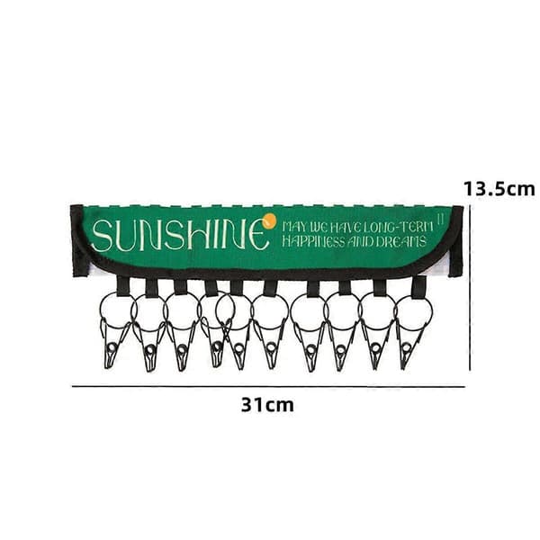 10 klips foldbar baseballstativ hat håndklædeholder klips rustfri skab baseball organizer hængestativ rustfri stålklips [HK] green