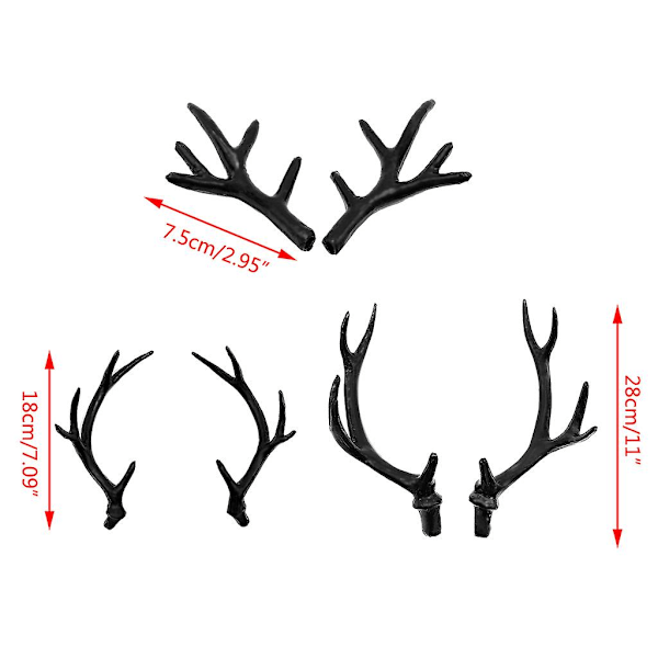 Halloween Hirvensarvi Päähine Sarvet Päähine Juhlatarvikkeet Päähine DIY Tarvikkeet[HK] Medium 18CM