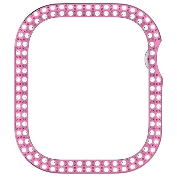 Apple Watch Series 10 46mm -kellolle, Kaksirivinen strassikoristeinen, ontto PC-kellon kehyskotelo Multicolor Style B