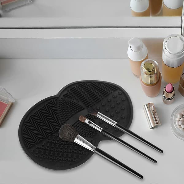 Makeupbørsterenser silikonemåtte til dybderensning 2 stk. makeupværktøjer[HK]