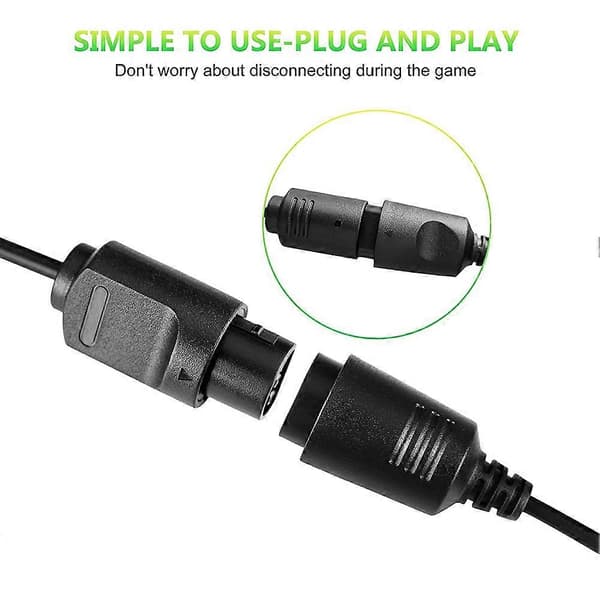 2PCS 6 fot för N64 Game Controller förlängningskabel för Nintendo 64 N64 Controller[HK] Black