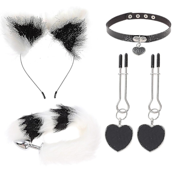 1 Sett Kvinner Haleplugg Furry Hale Cosplay Ører Hodebånd Cosplay Kostymer Tilbehør[HK] 44X5X5CM As Shown 1