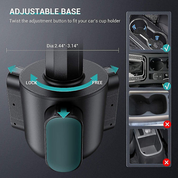 Auton mukitelineen tablet-teline, yleinen tablet-älypuhelimen auton telinepidike [HK]