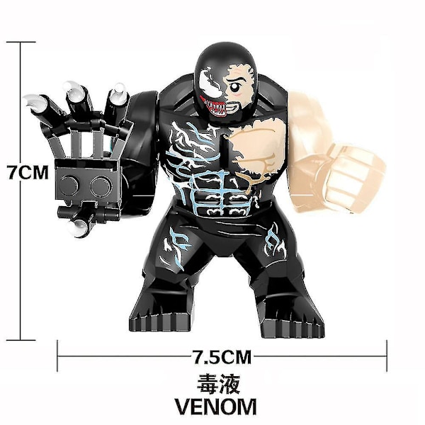Avengers Store Figur Byggeklodser Hulk Thanos Spider-man Carnage Venom Legetøj * Gratis Juleindpakning Køskindspose Ved Køb Af 6 Eller Flere[HK] EG131