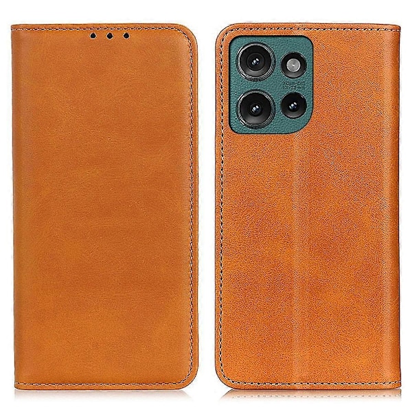 Til Motorola Edge 50 5G Etui Split Læder Flip Wallet Telefon Cover - Kaffe[HK] Multicolor Brown