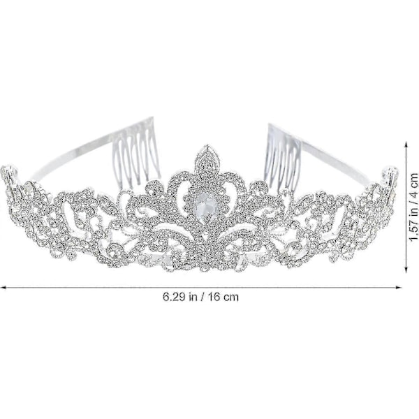 2 st Bal Drottning Skärp Och Tiara Set Strass Kristall Tiara Krona[HK]