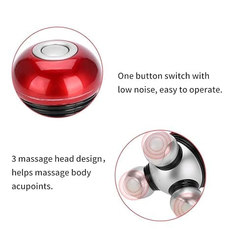 Bärbar Mini Elektrisk Massage med LED-ljus för Stresslindring och Cirkulation[HK]