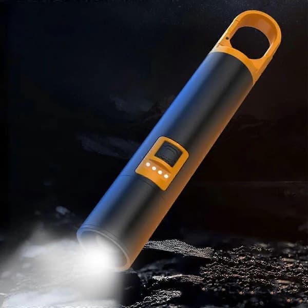 S18 Lommelykt, Camping Multifunksjonell Aluminiumslegering Hvit Laser Lommelykt[HK] P50