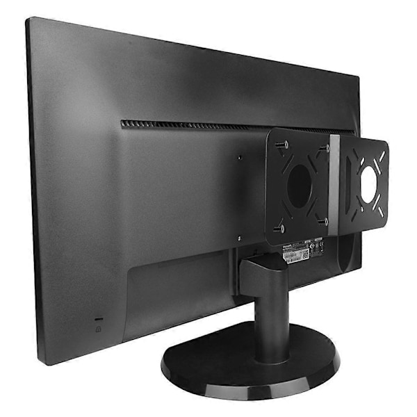 VESA-fäste för Mini PC Mini- Hängande Fäste VESA-hållare PC-skärm Två Skärmar Monterad Pad Montering[HK] Black
