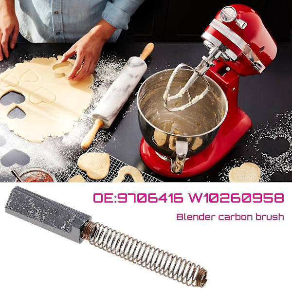 HK Motor Karbonbørste for Kitchenaid Stand Mixer 5ksm90 K45 5kpm5 (grå) (2 stk) -q