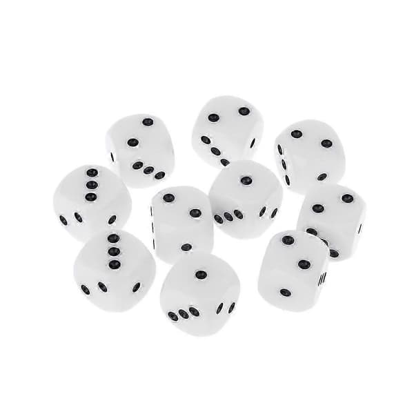 10 stk 16 mm D3 sekskantede terningperler for Dungeons & Dragon D&D RPG Poly Desktop f[HK]