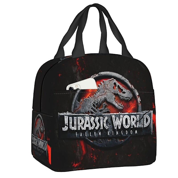 Jurassic Park Lunchbox för Kvinnor Dinosaurie Värld Termisk Kylare Mat Isolerad Lunchväska Barn Skola Barn Picknick Tote Väskor[HK] 17 22x20x13cm