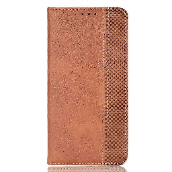Fodral lämpligt för TCL 50 XL 5G Plånbok PU Läder Magnetisk Stängning[HK] Brown