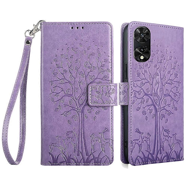 TCL 505 -kotelon lompakkoteline nahkainen kukka puhelinkuori tukkumyyjä [HK] Style B Multicolor