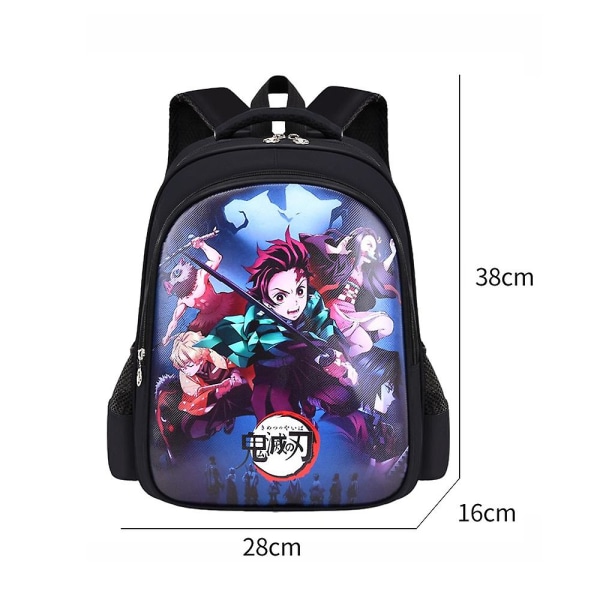 Anime Demon Slayer Ryggsekk Barn Skulder Student Skoleveske Kimetsu No Yaiba Ryggsekk Gaver[HK] B
