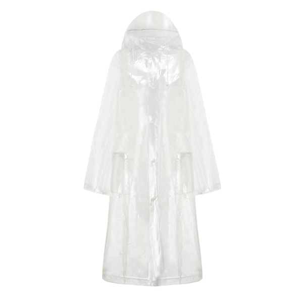 Regnkappa Transparent Personlig Vikbar Slitstark Regnponcho för Studentcykling Transparent Ryggsäcksstil XL[HK]