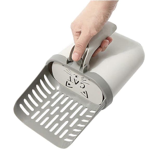 Effektiv kattesandskuffe med integrert søppelposedispenser - Dyprensing verktøy for kattedo [HK] Green
