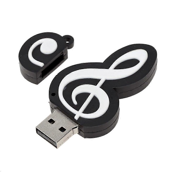 USB 2.0 Minne Söt Tecknad Minnessticka Musiknoter Symbol USB 2.0 Minne Extern USB-Flash-enhet[HK] color