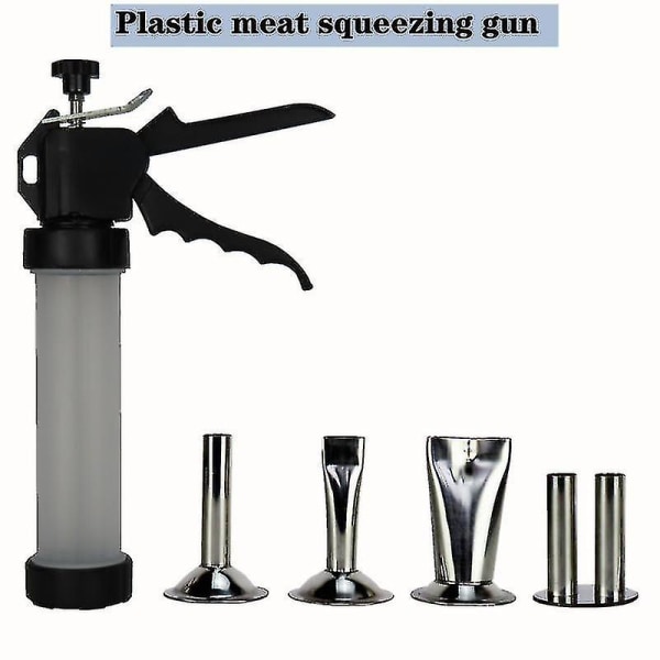 Jerky Maker Gun med 4 rustfrie ståldyser Hwy[HK]
