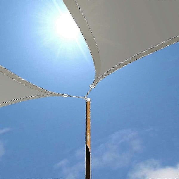 2x2x2 M Hdpe Trekant Solbeskyttelse - Altan Haveoverdækning Grå zxin[HK]