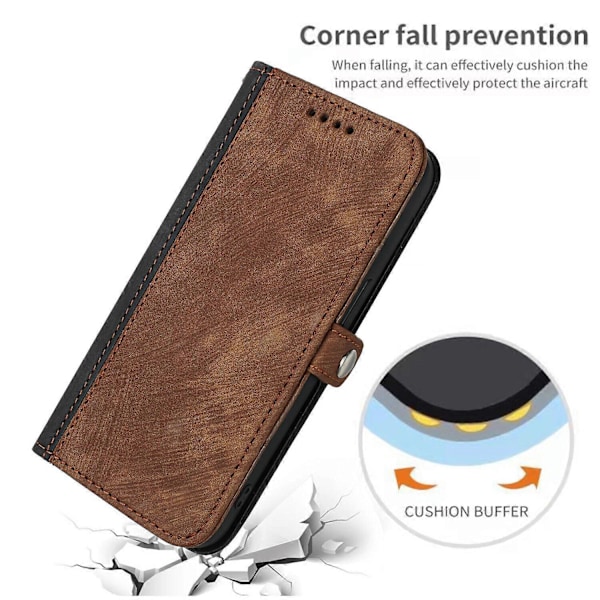 Etui til Samsung Galaxy A53 5G Premium Blødt PU Læder Flip Folio Wallet Støtteben Beskyttende Kompatibel med Samsung Galaxy A53 5G Cover[HK] Brown