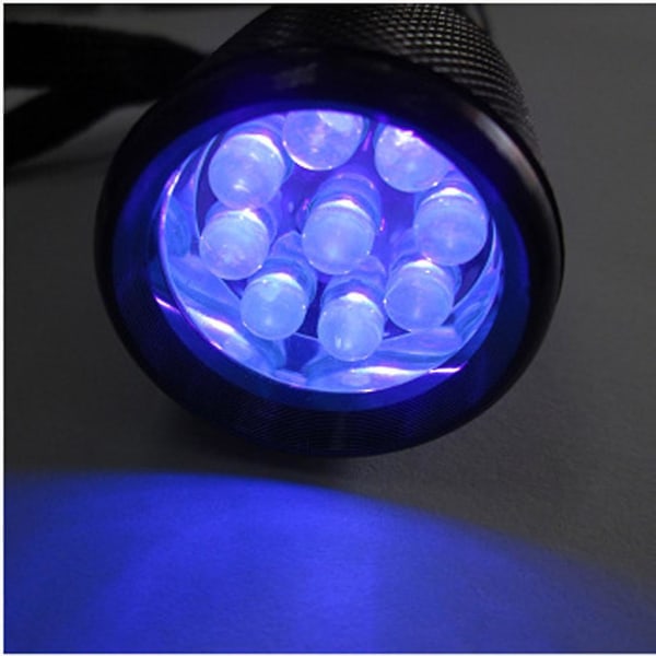 9 Led 395nm Uv Blacklight Lommelykter Smykkeverktøy Uv-lampe For UV-harpiksherding