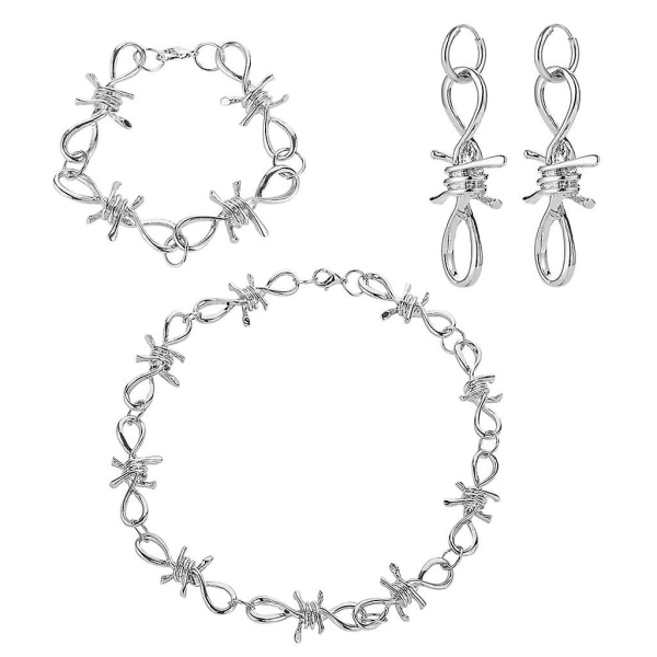 Brambles Smycken Set Örhängen Halsband Armband 3-delad Kvinnor Party Accessoarer