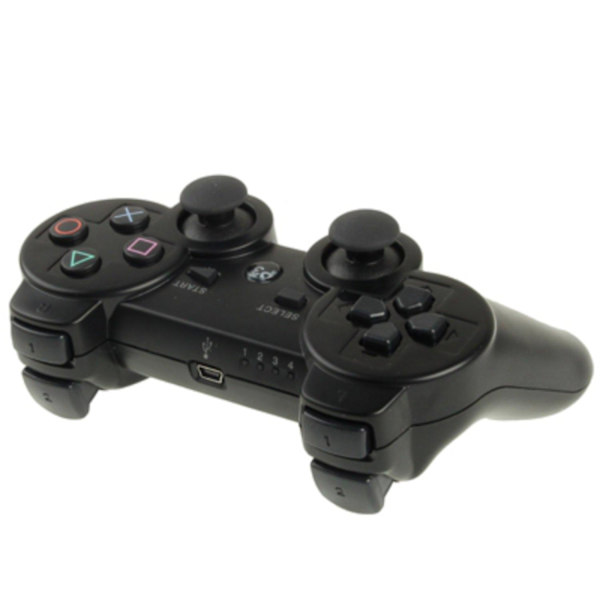 2-pakning - Trådløs kontroller til PS3 - Kompatibel - Svart[HK]