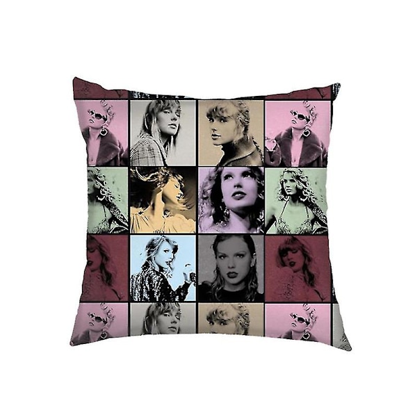 2024 Taylor Swift Kuddeöverdrag Dekorationskudde Soffa Bil Hem Kontor Dekorationer Swiftie Fans Presenter 45x45 Cm X[HkkK] C