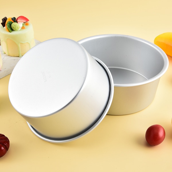 Rund bageform med solid bund til cheesecake, 7-tommer diameter, sæt med 6 stk.Note[HK] 7inch