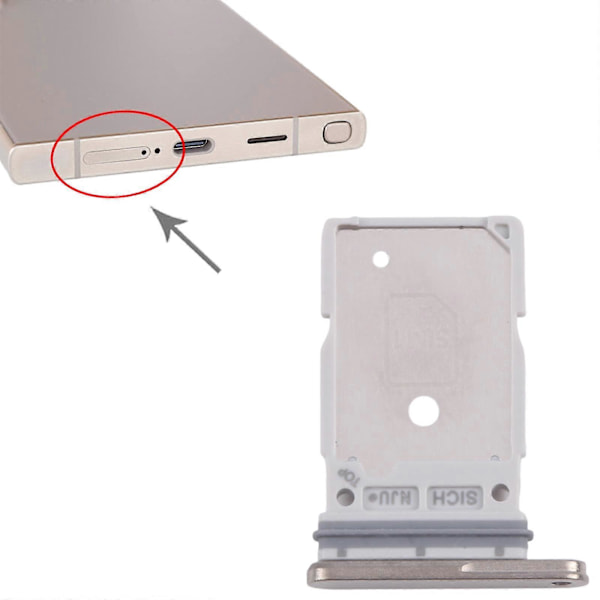Til Samsung Galaxy S25 Ultra Original SIM + SIM Kort Bakke[HK] Gold