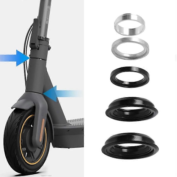 5 st/set för Ninebot MAX G30 Elscooter Aluminiumlegering+ABS Lager Roterande Styrbussningar[HK]