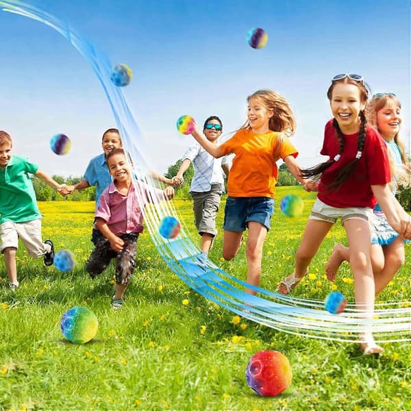 Studsboll - 6 Studsande Gummibollar för Barn, Högt Studsande Utomhusleksaker, Förälder-Barn Aktivitet[HK]
