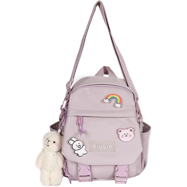 Sööt Mini-reput Laukkujen kanssa Esteettinen Mini-reppu Teineille Kawaii Pieni Reppu [HK]