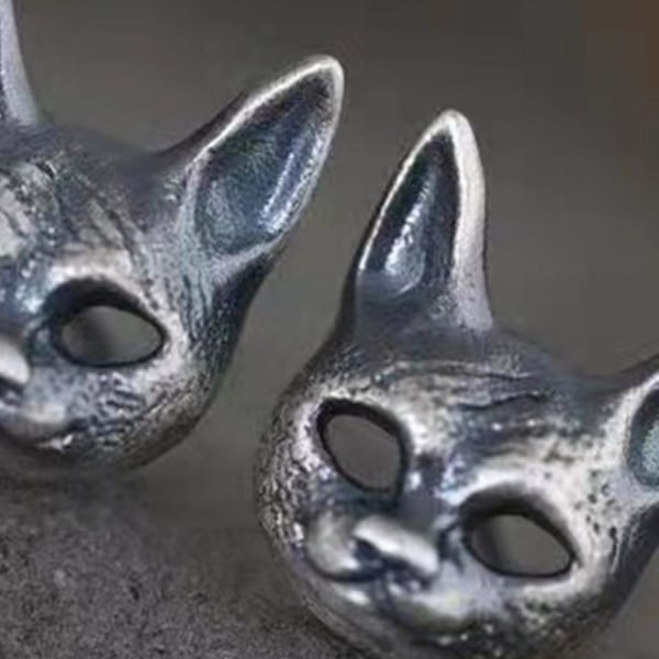 Tiny Animal øredobber Lucky Black Cat-head Stud øredobber smykker for kvinner jenter
