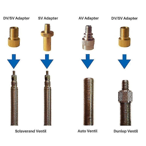 10 stk. Inflator Pumpe Dyse Sæt Presta Schrader Ventil Slange Cykel Ventil Adaptere Til Vej & & Fixi[HK]
