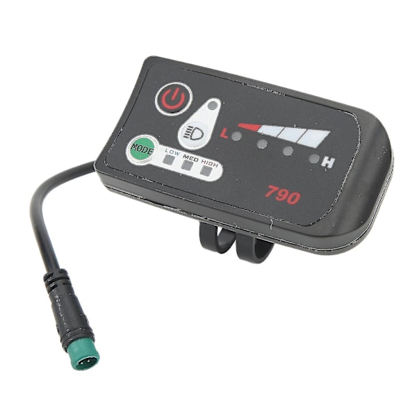 Elektrisk Cykel LED Strömdisplaypanel Elektrisk Cykel Modifieringsdisplaymätare Med Vattentät 5p Hankontakt För 22.2mm Styre[HK] 36V