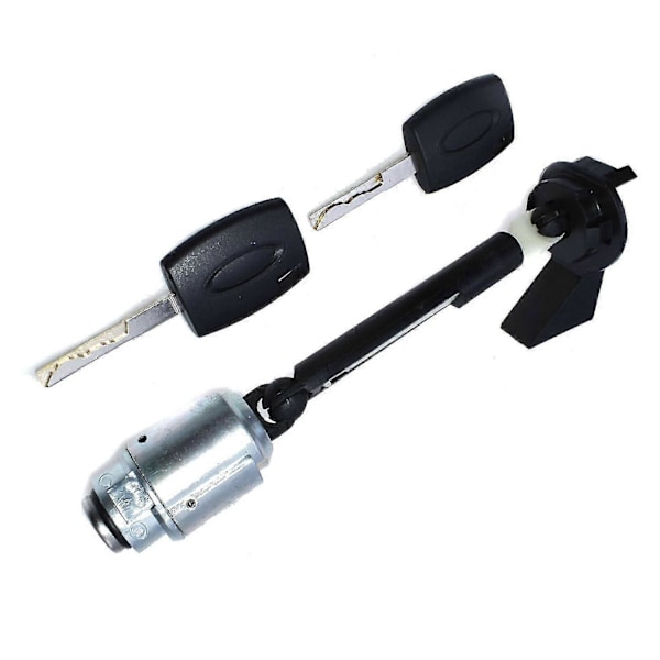 Bil Hjelm Frigørelseslås Sæt med 2x Nøgler 4M5AA16B970AB til Focus II Mk2 2004-2012[HK] Black  silver