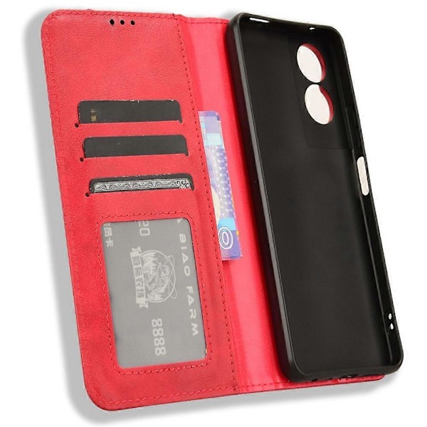 Til TCL 505 T509K T5094 Etui Retro Læder Magnetisk Lukning Flip Telefon Cover[HK] Style B Multicolor