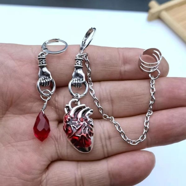 Unike Heart Drop dingle øredobber lange øredobber Smykker øredobber gave til kvinner