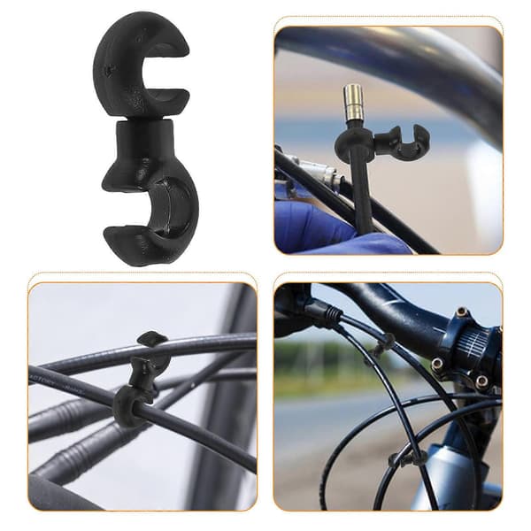 Cykelutrustning Tillbehör Cs-Hook Clips för att säkra 10st Bromsväxelvajer [HK]