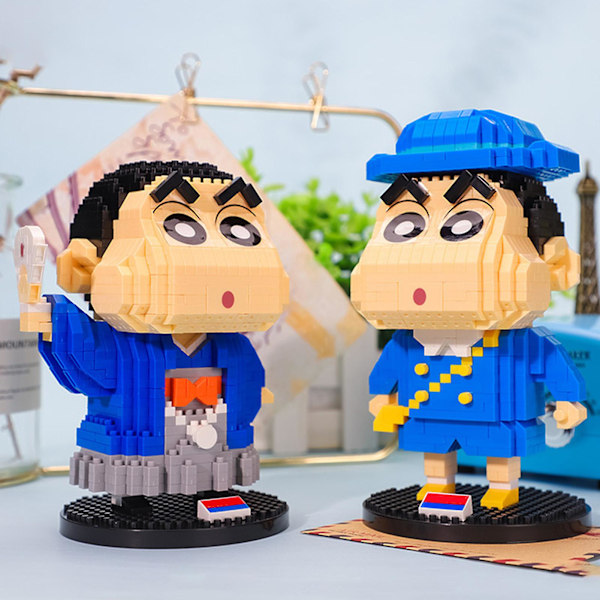 1 sæt byggeklodser tegneseriefigur logisk tænkning træning udsøgt anime Crayon Shin Chan byggeklodser til børn[HK] C