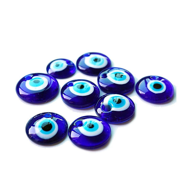 Gör-det-själv-berlocker för smyckestillverkning i glas, turkiskt ont öga, blått ont öga, hänge för nyckelring, halsband, smyckestillbehör [HK] 2.5cm