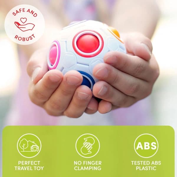 Regnbueballpuslespill for gutter 6-10 år, hjernetrimleke