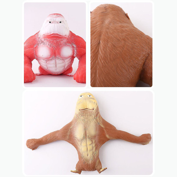 Simuleringsgorilla Ape Stretchy Squish Antistress Klem Elastisk Ape Leke   12*12 Blå