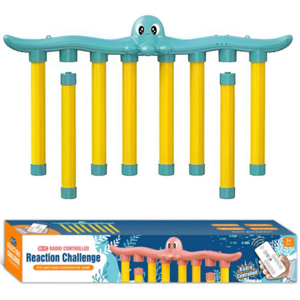 Fånga Pinnar Spel Leksak Fallande Pinne Reaktionsspel för Barn Kul Hand-Öga Koordination Spel för Pojkar Flickor[HK] Blue Remote Control