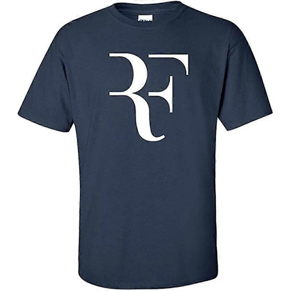 Roger T-shirt Herr Mode Federer Tröja Fitness Bomull Sommar T-shirt Tryck Kläder Marinblå Storlek S-3XL TT1735[HK] M